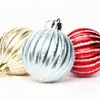 Colgante de bola de Navidad pintada a mano transfronterizo, plástico chapado, bola de calabaza de 6 cm, decoraciones para árbol de Navidad en stock