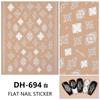 Redanco novo rede 3D celebridade explosões diy padrão adesivos para nail art com adesivo unhas decalques atacado DH-694