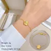 Pulsera de Cadena de Acero de Titanio Completo Estilo Minimalista Único de Dongdaemun Temática Bosque de Flores de Cinco Pétalos para Mujeres, Celebridad de Internet, Vintage, para Mejores Amigas