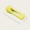 Clip de Clip de Borde de Color Macarrón de Laca Brillante Cuadrado Hueco de 6.0 cm Clip para el Cabello Sin Costuras Accesorios para el Cabello DIY Estilo Ins