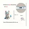 Plug de Pó para Celular Cruzado 2D Plano de Acrílico Ornamento Tipo Pingente de Gato Fofo Interface Oval Tipo-C Desenho Animado