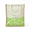 Bolsa Casual de Juta e Lona Feita à Mão Dly Grande Capacidade Transversal Tote Bag Logo Armazenamento de Mão
