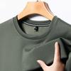 Camiseta Pura de Manga Corta de Piña para Hombre Joven y de Mediana Edad Moda Sencilla de Media Manga Top Delgado Cómodo Camiseta de Secado Rápido