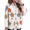 Suéter de Tricô Jaqueta Feminina 2026 Nova Primavera e Outono Cardigan Estilo Preguiçoso Solto Jovem Manga Longa Gola V Top