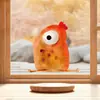 Pegatinas de cristal de pollo corriendo lindas alternativas de dibujos animados, autoadhesivas de doble cara, pegatinas decorativas para ventanas BR0441C