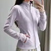 Jaqueta moletom de fleece feminina 2026 primavera e outono nova jaqueta de fleece quente slim-fit com forro interno espesso