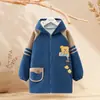 Bata para Bebé, Otoño e Invierno, Chaqueta de Terciopelo con Cremallera para Niños Medianos y Grandes, Chaqueta de Plumas Exterior para Niños, Ropa Protectora Gruesa Anti-Suciedad