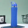 Nova Caneca Térmica Simples de Aço Inoxidável 304, Garrafa de Água Esportiva para Ciclismo ao Ar Livre, Caneca com Canudo