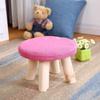 Banco Bajo de Madera Maciza Taburete para Cambiarse los Zapatos Mesa de Centro para Sala de Estar Taburete para Sofá Taburete de Regalo de Elogio Taburete Redondo que Genera Cabello Taburete Pequeño para el Hogar