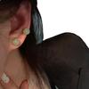 Nueva Chinoiserie ~ Pendientes Verde Claro para Mujer Que No Necesitan Quitarse al Dormir, Pendientes de Plata 925, Populares Pendientes Nuevos 2023