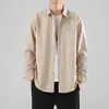 Ropa de Hombre Shanggu 2026 Nuevo Estilo Japonés Manga Larga Algodón Puro Camisa Marca de Tendencia Ropa de Trabajo Versátil Moda Estilo Hong Kong Modelo de Hombre