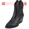 Botas Nuevas Transfronterizas para Mujer Botines Vaqueros Puntiagudos Tacón Alto Talla Grande Botas Bordadas