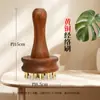 Miyagi Latão de Madeira com Pincel de Veios Artefato para Esfregar a Barriga para Massagem Abdominal Uso Doméstico Salão de Beleza Pincel para Óleo Essencial