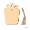 Artesanías de Madera Colgante Creativo de Rodaja de Madera Navideña Decoración del Hogar Pintado a Mano Accesorios para Árbol de Navidad Props DIY