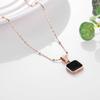 Collar de Acero de Titanio Estilo Frío de Lujo Accesible Geométrico Cuadrado de Moda Nueva 2022 Cadena para Clavícula de Mujer Estilo Coreano que No se Desvanece