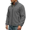 Sudadera con capucha de pie gruesa con forro polar casual para hombre, chaqueta deportiva casual con cremallera, transfronteriza de Amazon