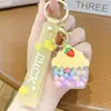 Chaveiro Criativo de Sorvete de Morango com Óleo Pingente para Mochila de Casal Chaveiro Fofo para Crianças Decoração Exquisita Presente