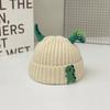 Gorro de otoño e invierno para bebé, bonito y súper lindo gorro de lana con forma de dinosaurio, jersey cálido de punto para niños y niñas de invierno.