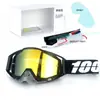 Set de Casco de Motocicleta Clásico en Stock, Gafas Todoterreno, Gafas de Exterior a Prueba de Viento, Gafas de Esquí UV, Gafas de Montar