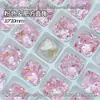 Clavo de Arte para Uñas con Forma de Diamante de Cristal Cuadrado Grueso de 10 mm, Punta Inferior Afilada, Forma Especial, Accesorios de Uñas Portátiles, Diamante para Uñas al por Mayor