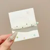 Grampo de cabelo elegante com bolinhas estilo coreano para franja, presilha lateral floral de luxo leve, acessório de cabelo tipo bobby pin