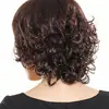 Peluca para madre de mediana edad y anciana, juego de peluca de pelo corto, rizado natural, flequillo lateral, peluca de seda de alta temperatura, moda, estilo de cobertura completa de la cabeza