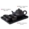 Tetera de Arena Púrpura Flor de Ciruelo Tetera Grande Gran Capacidad Semi-hecha a Mano Tetera Individual Juego de Té Cerámico para el Hogar Taza de Té Traje