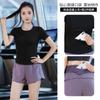 Pantalones de Correr y Fitness de Cintura Alta para Mujer con Bolsillo Trasero, Nuevo Estilo Otoño y Verano, Pantalones de Yoga de Dos Piezas Falsos, Conjunto Levanta Glúteos