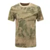 Camiseta Camuflada Shanxing 100% Algodão para Uso Externo Manga Curta Masculina Gola Redonda Meia Manga Roupa de Treino Roupa de Trabalho Camiseta Tática Militar Estrangeira Lote