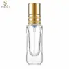 Frasco quadrado de base líquida 30ml em estoque, frasco de loção tipo pump recarregável, frasco de vidro cosmético transparente, materiais de embalagem atacado