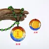Nuevo Estilo Colgante Vajra Mantra de Vidrio Redondo Ovalado de Plástico Colgante Collar Gran Compasión Nudo Fijo Regalo Budista