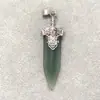 Pendente de Espada Retro Imitação de Jade Espada Hetian Pequena Espada Exquisita Bonita Nicho Estilo Étnico Colar Fivela de Chave
