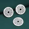 Colgante Bagua de Plata de Ley S925 Colgante Vintage Flor de Fantasma de Montaña Vieja Moneda Material DIY Hecho a Mano Accesorios de Joyería