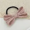 Elástico de Cabelo Colorido com Bolinhas e Laço Estilo Coreano, Corda para Rabo de Cavalo Doce e Versátil, Anel de Cabelo com Elástico de Alta Elasticidade