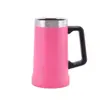 Taza de Cerveza Brasileña de 24 oz con Asa, Gran Capacidad, Portátil para Uso en Exteriores, Oficina, Coche, Taza Térmica con Caja de Regalo
