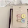 Nian Nian Estilo Coreano Malla Fresca Flor Geométrica Pinza para el Cabello Infantil Par de Pinzas Pinza Lateral Pinza para el Flequillo