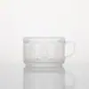 Taza de agua de vidrio con relieve para el hogar, taza de leche para desayuno de gran capacidad con diseño de girasol vintage, dorada con cuchara, taza de alto valor de color