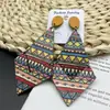 Pendientes de madera bohemios antiguos europeos y americanos de comercio exterior Pendientes largos Pendientes de diamante de Amazon pendientes