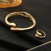 Europa y Estados Unidos pulsera anillo de rostro brillante de alto sentido transfronterizo traje pulsera de temperamento simple joyería de estilo nicho de lujo ligero frío