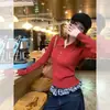 Chaqueta cárdigan de cuello polo color avena simple para mujer, combinada con un suéter, nuevo estilo primavera 2026, top de punto de alta gama