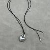 Collar con cordón ajustable, estilo coreano Dongdaemun, de acrílico, metal, corazón amoroso, exquisito, personalizado, estilo Ins, cadena de clavícula