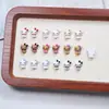 Lindos Accesorios de Arte para Uñas de Dibujos Animados Gato Kt de Cuero Negro Resina Estéreo Accesorios de Uñas Portátiles Accesorios de Hellokitty Sentado