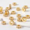 DIY Beads Atacado Banhado a Cobre Cor Ouro Real 14K Zircônia Conservadora de Cor Contas Cilindricas Multi-Furo Pingente Pulseira Colar Contas Soltas
