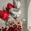 Balões de Folha de Alumínio em Formato de Coração de 18 polegadas para Decorações de Dia dos Namorados e Aniversários, Balões de Folha de Alumínio para Arranjos de Feriados e Decorações Flutuantes para o Dia dos Namorados