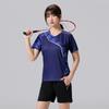 Nuevo traje de bádminton para mujer, deportivo, de secado rápido, transpirable, de manga corta, para hombre, ropa de competición, tenis de mesa, estampado.