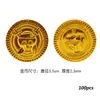 Moneda de Oro de Pirata Ficha Prop 5 yuanes 10 yuanes 20 yuanes 50 yuanes 100 yuanes Valor Facial Puntos de Bonificación para Guardería Familiar