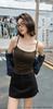 Cabide - Estilo Puro Prazer Renda Decote U Alça Outono e Inverno Novo Doce e Picante Roupa Íntima com Bojo Top Sexy para Mulheres 1103