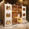 Villa para Gatos, Gabinete para Gatos, Jaula para Gatos, Espacio Libre Extra Grande, Casa para Gatos de Interior para el Hogar, Baño Integrado para Gatos, Una Habitación, Una Sala de Estar, Un Baño