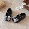 Zapatos de Princesa con Pedrería para Niñas 2026 Nuevo Estilo Primavera/Verano Moda Versátil Casual para Niñas Zapato Francés de Cuero Cerrado para Niños Pequeños