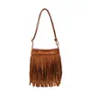 Bolso Cuadrado Pequeño de Mano con Borlas de Diseño de Nicho para Mujer 2025 Otoño Nuevo Bolso de Hombro Único Cruzado de Lujo Accesible Color Contrastante